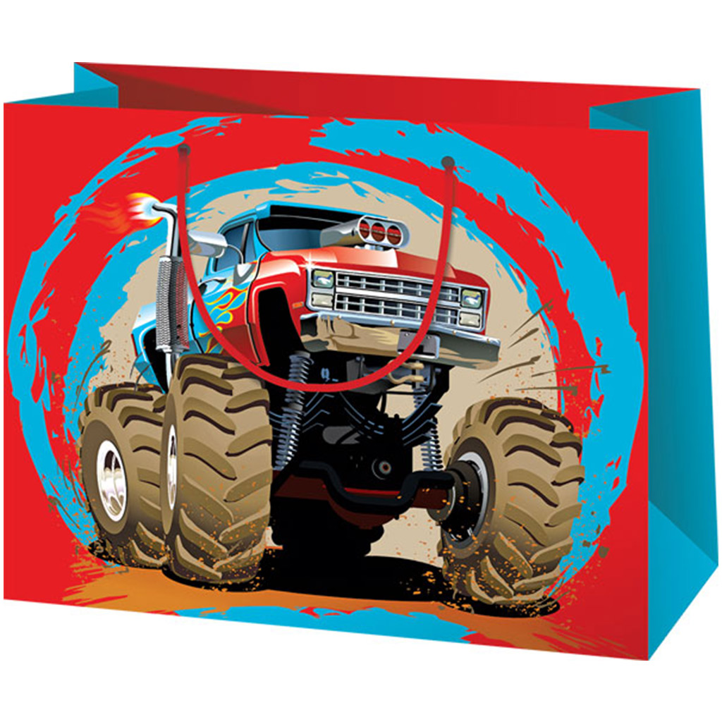 imagen de Cardex: Bolsa de regalo mediana de Monster Truck 17,8x10x23cm 1