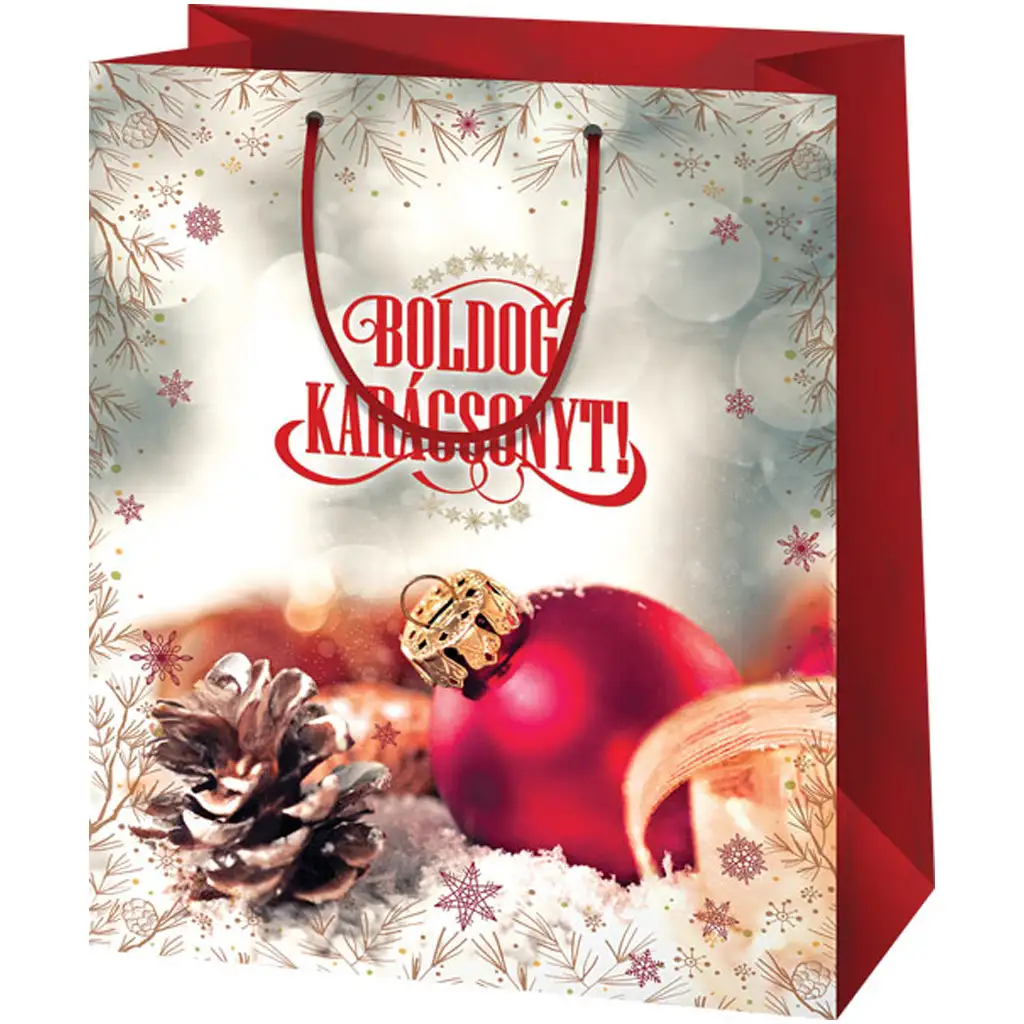 imagen de Cardex: "¡Feliz Navidad! bolsa de regalo mediana 17x10x23cm con inscripción 1