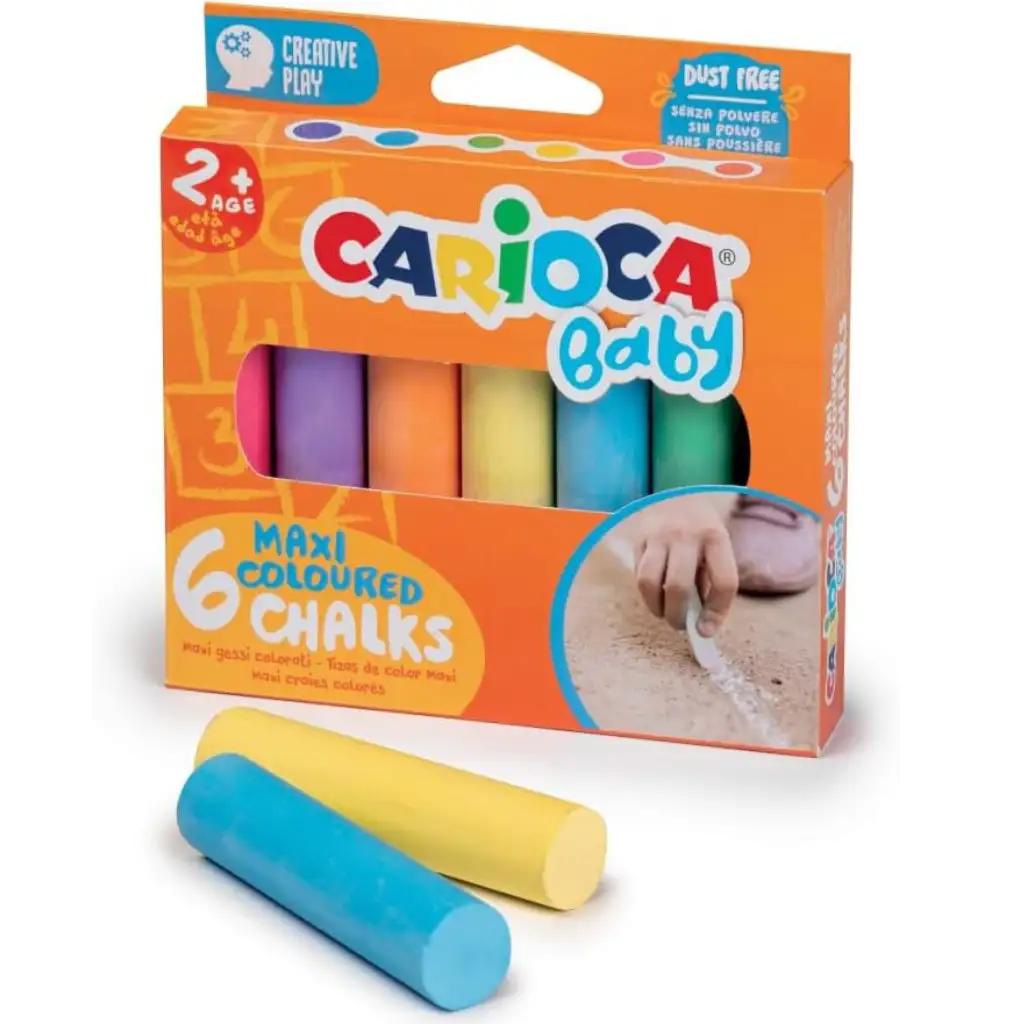imagen de Carioca: Baby Maxi tiza de colores 6 unidades 1