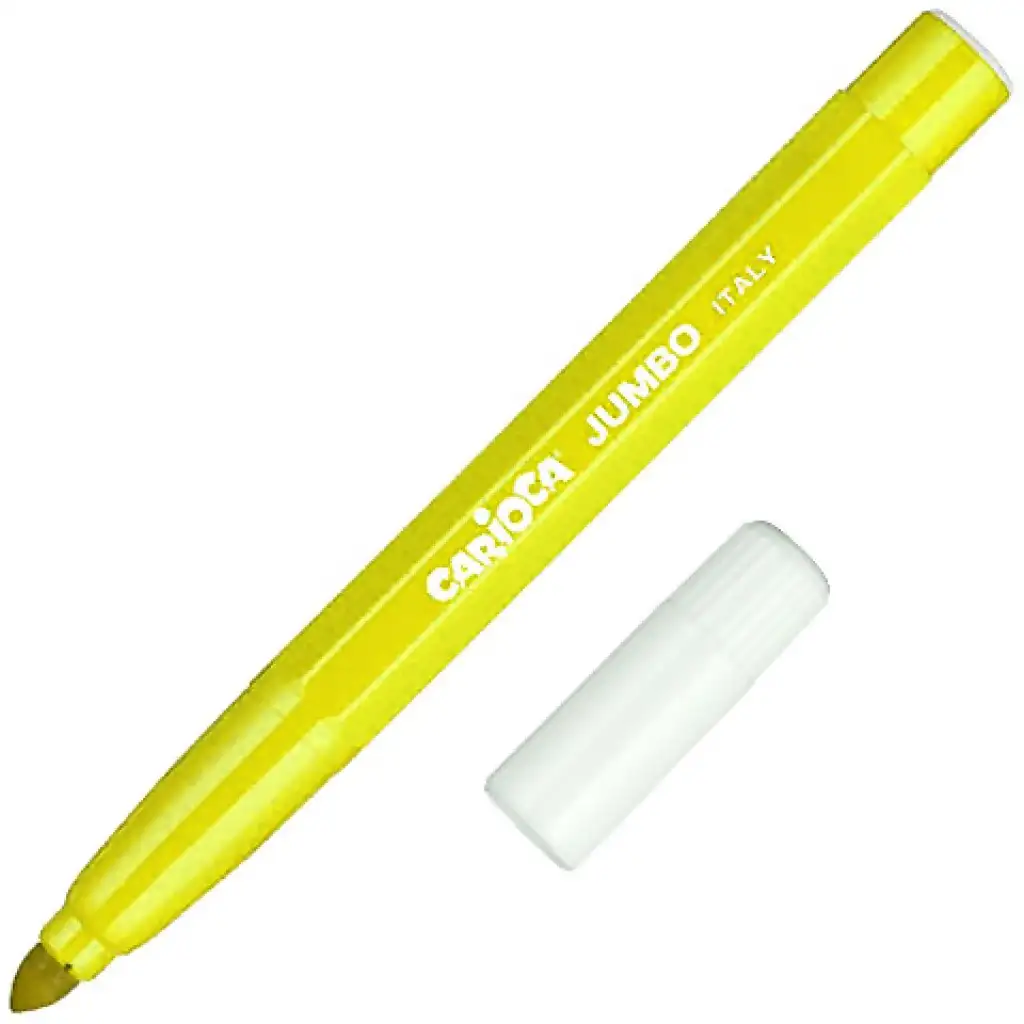 imagen de Carioca: Rotulador Jumbo lavable color amarillo limón 1ud 1