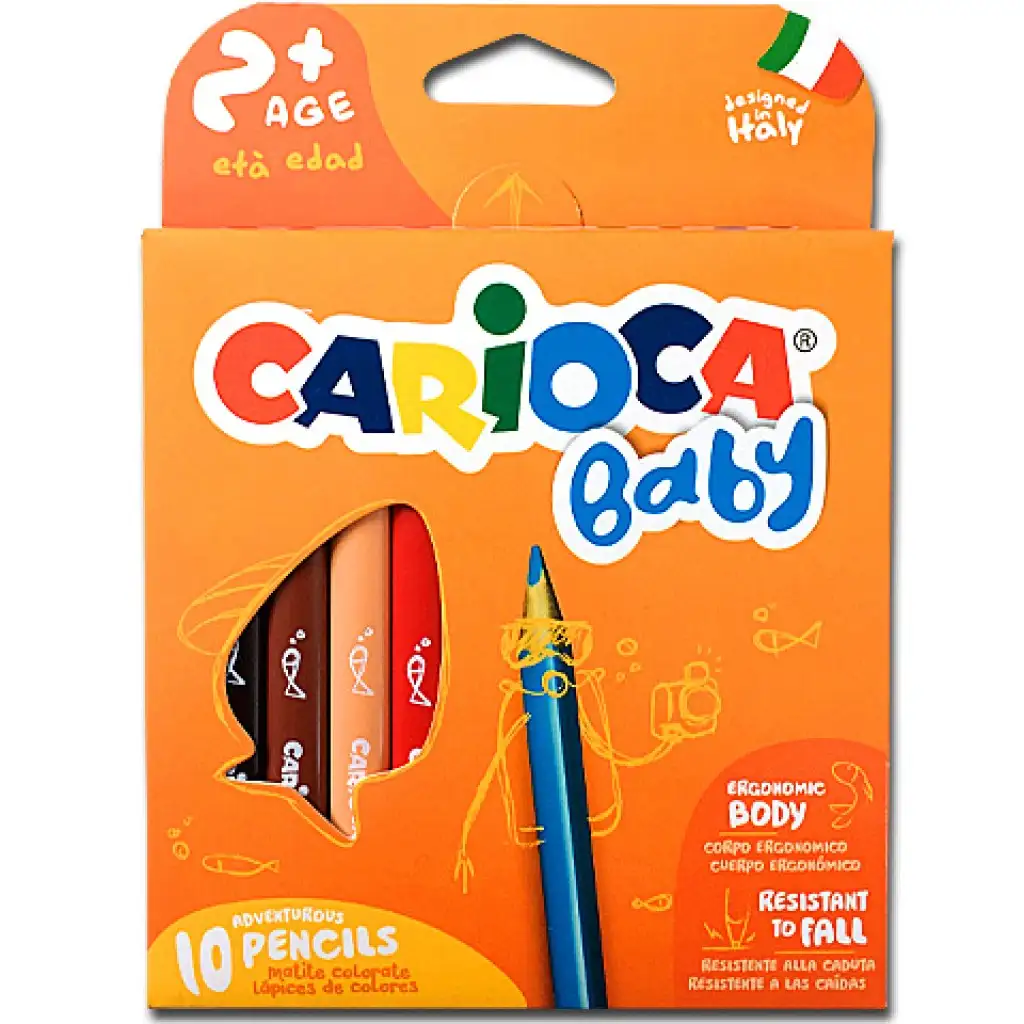imagen de Carioca: Set de 10 lápices para bebés 1