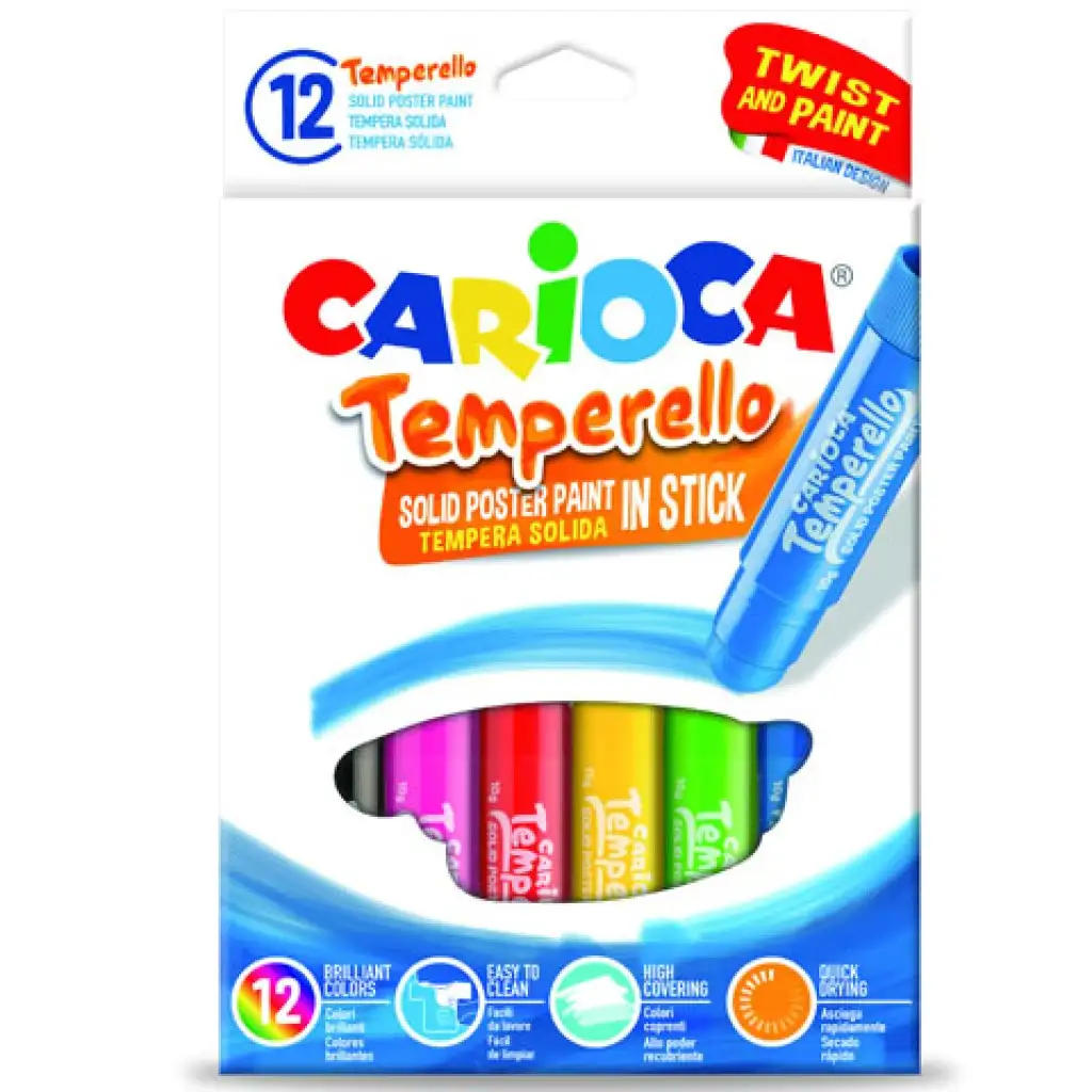 imagen de Carioca: Stick de témpera de colores 6 unidades lavable 1
