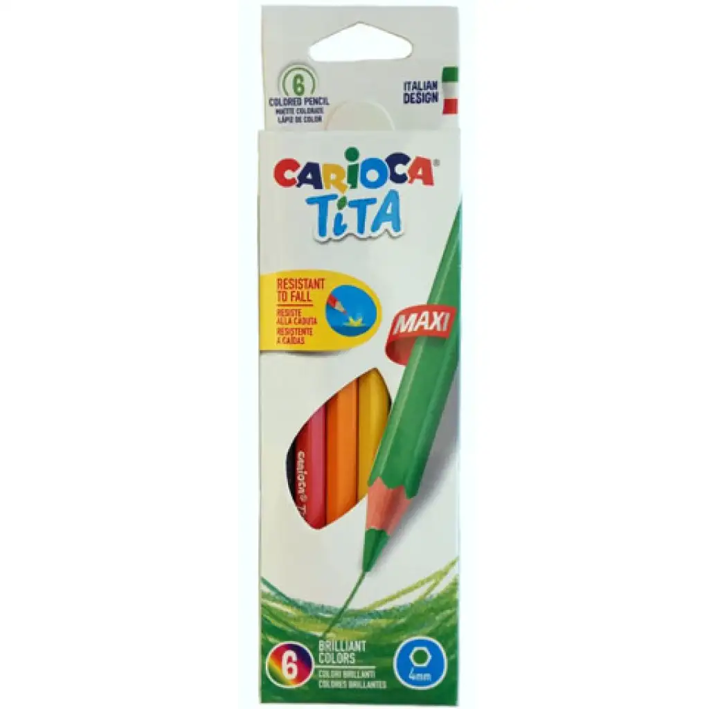 imagen de Carioca: Tita maxi lápiz de colores de 6 unidades 1