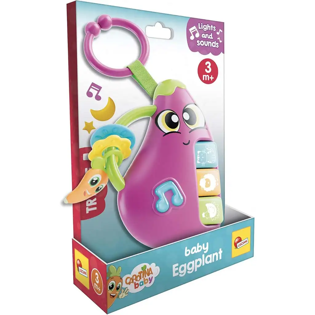 imagen de Carotina Baby: Berenjena interactiva con luz y sonido - Lisciani 1