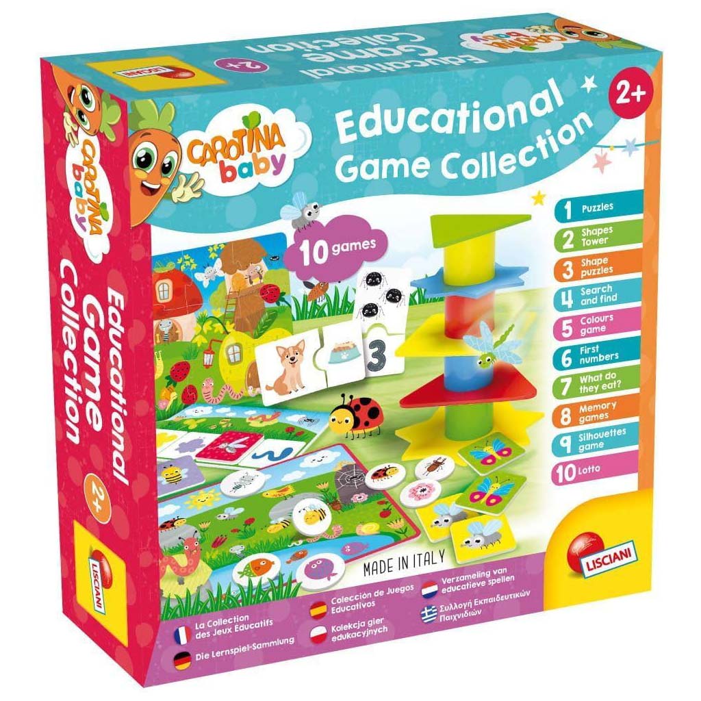 imagen de Carotina baby: Colección de juegos de desarrollo de habilidades para los más pequeños con 10 juegos diferentes - Lisciani 1