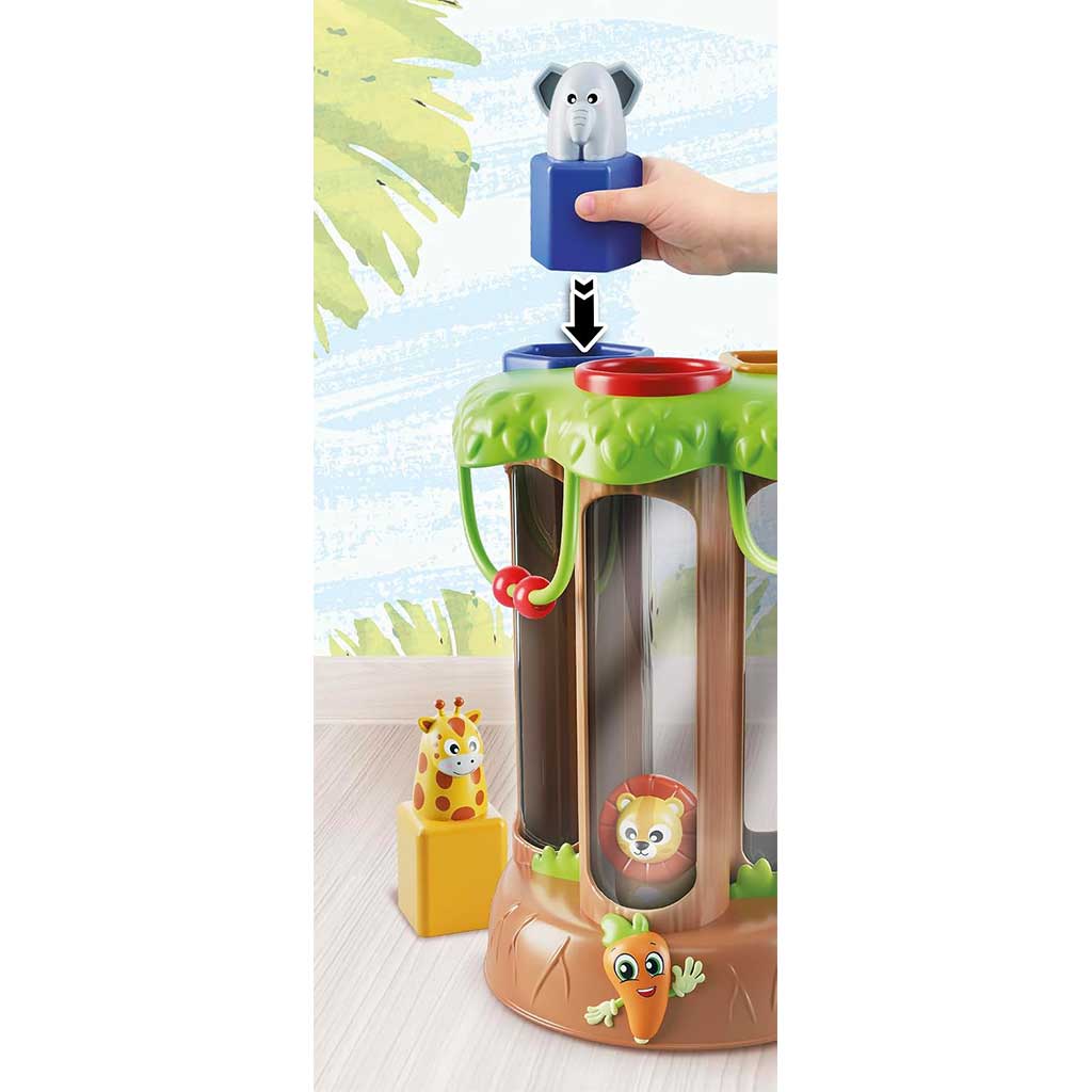 imagen de Carotina Baby: Happy Logic Juego de reconocimiento de formas de animales de la sabana - Lisciani 2