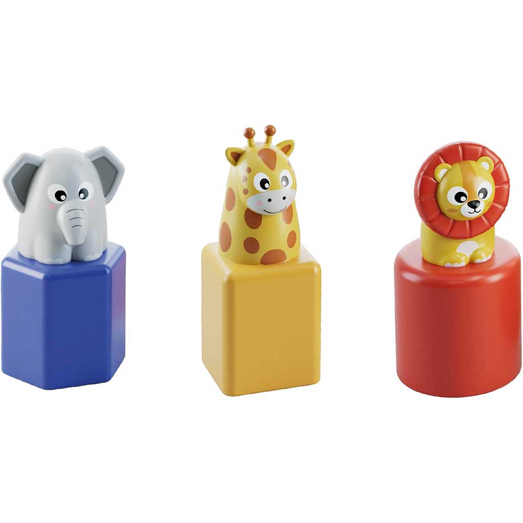 imagen de Carotina Baby: Happy Logic Juego de reconocimiento de formas de animales de la sabana - Lisciani 3