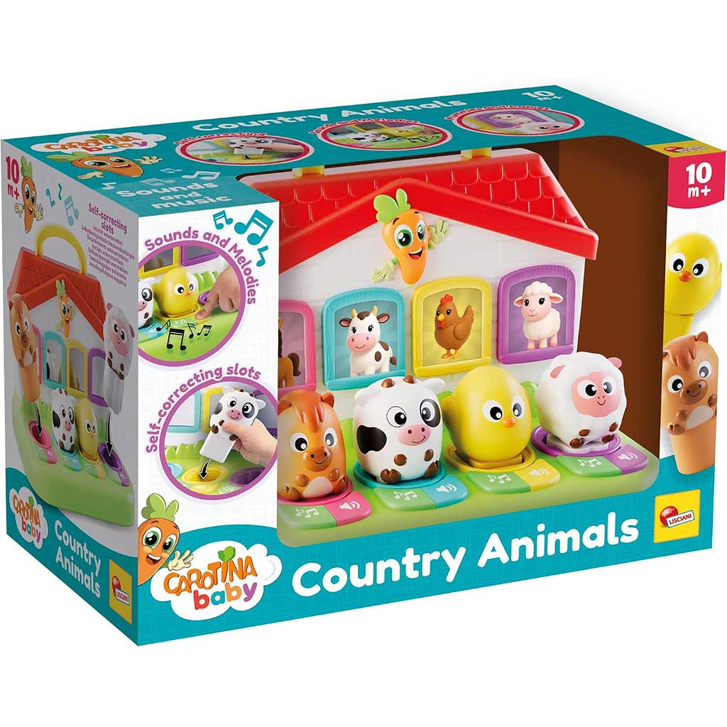 imagen de Carotina Baby: Juego educativo de encaje de animales de granja - Lisciani 1