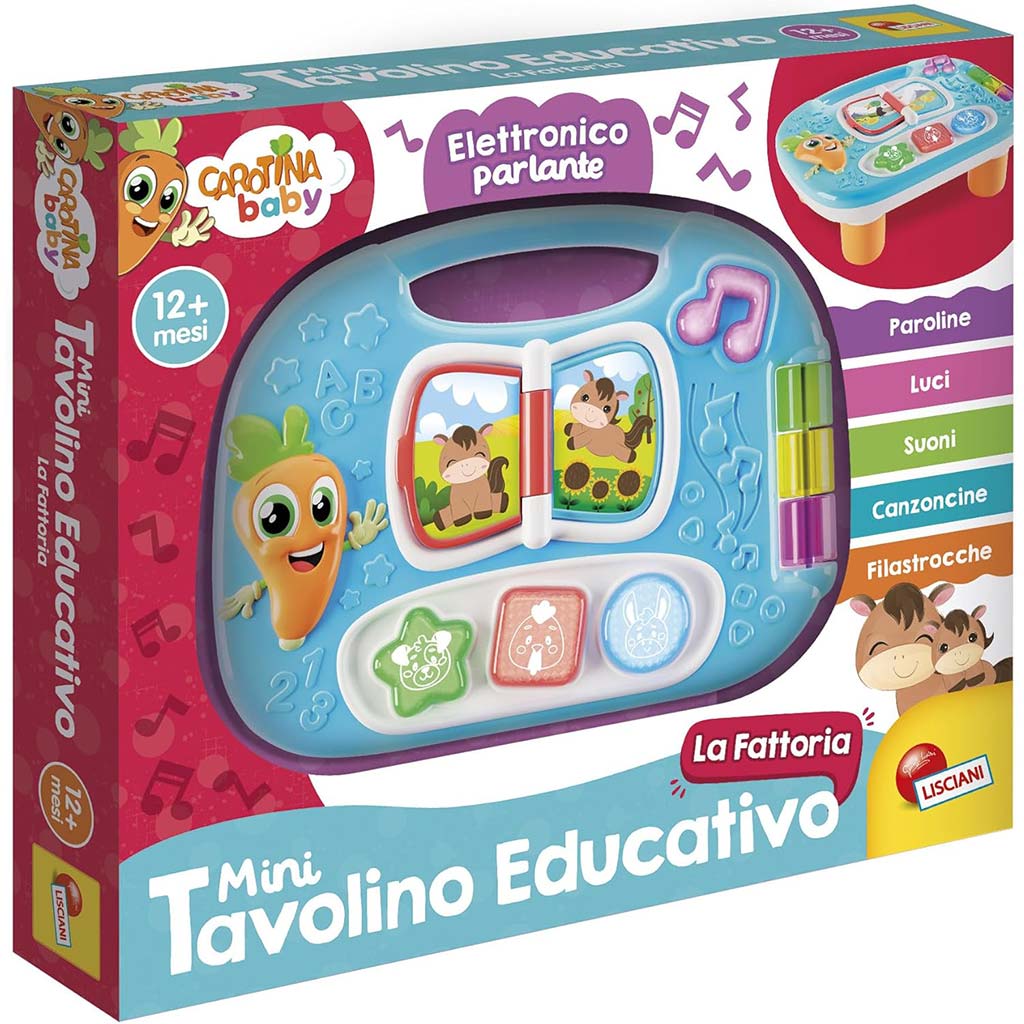 imagen de Carotina baby: Mesa de juego para el desarrollo de habilidades - Granja - Lisciani 1