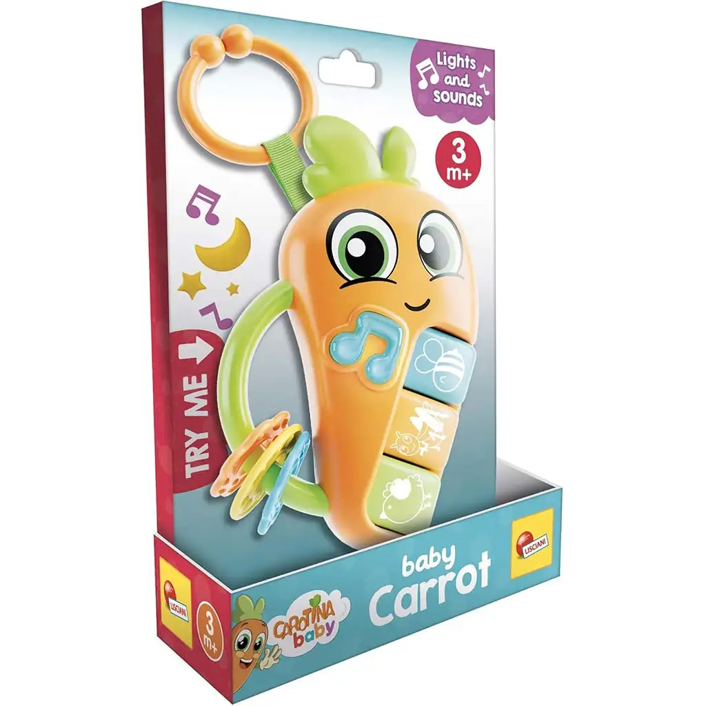 imagen de Carotina Baby: Zanahoria interactiva con luz y sonido - Lisciani 1