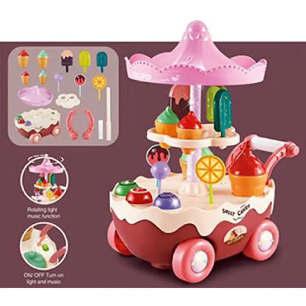 imagen de Carrito de helados rodante con luz y sonido 2