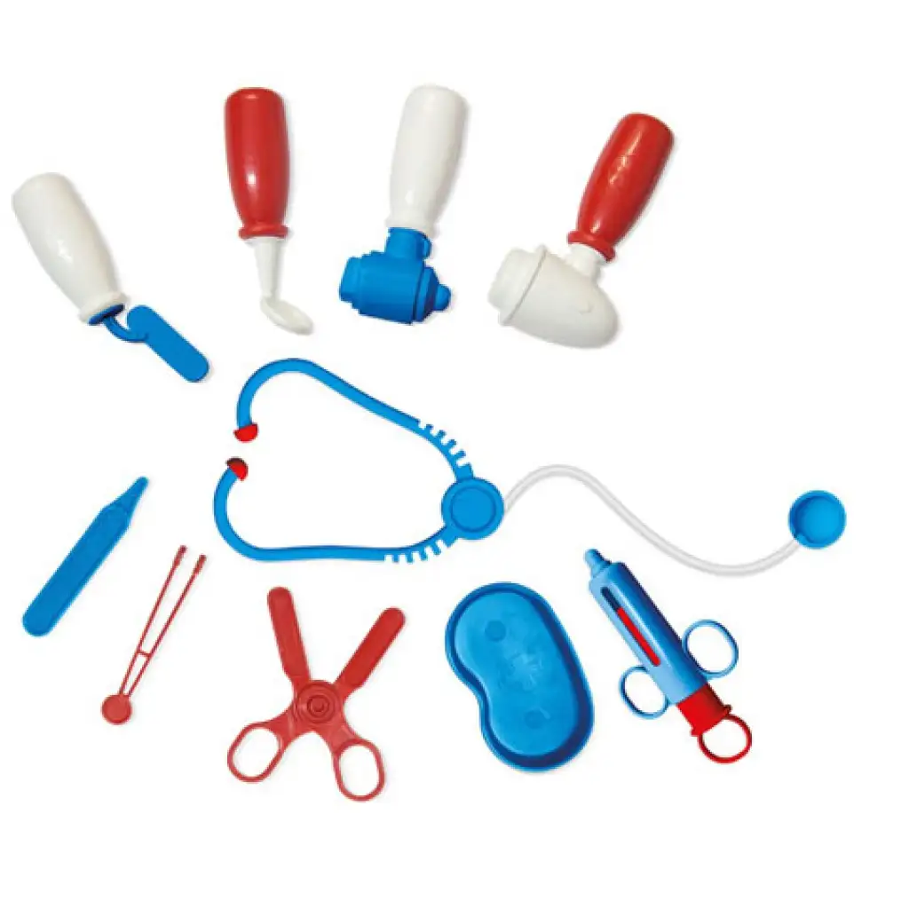 imagen de Carro médico rojo-azul con accesorios 2
