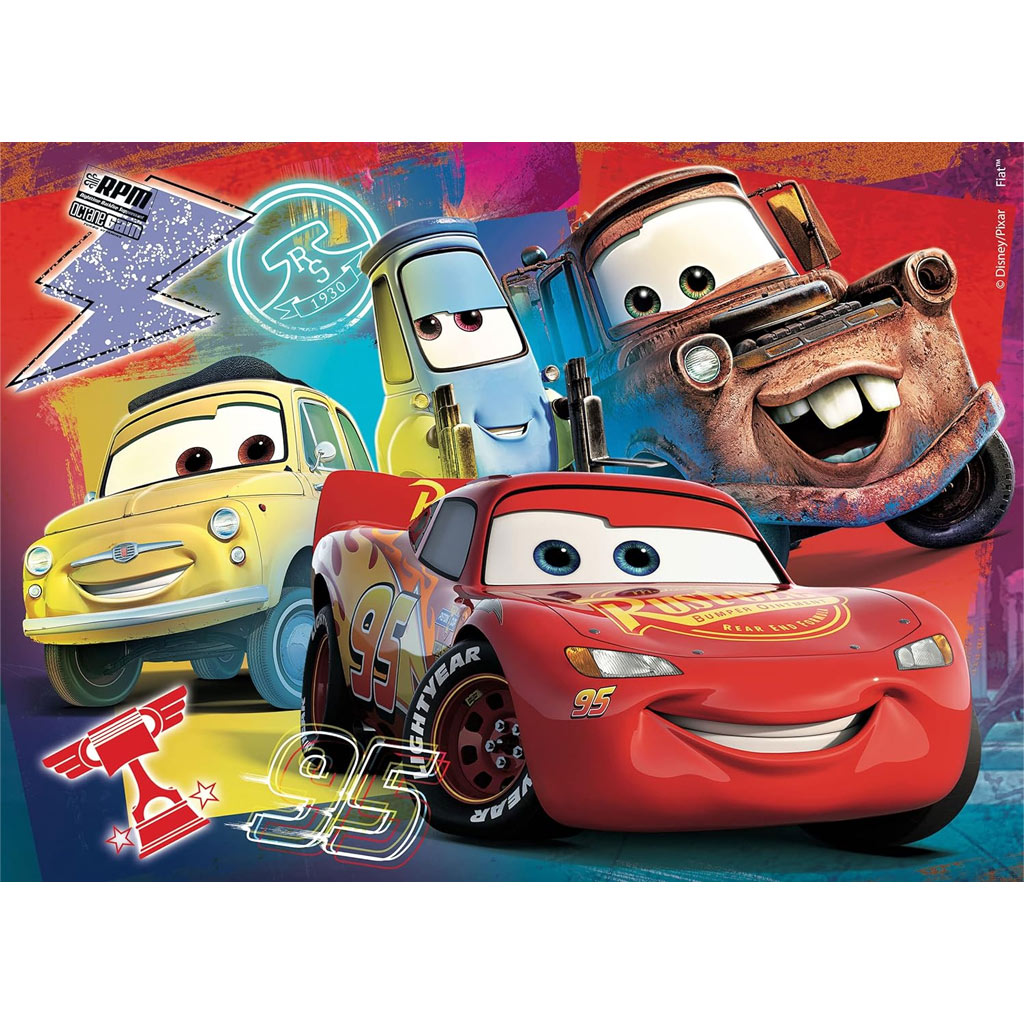 imagen de Cars 2 en 1 24 piezas puzzle y colorear 35x25cm - Lisciani 2