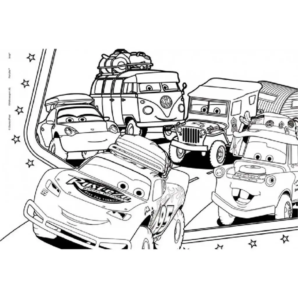 imagen de Cars 2 en 1 maxi puzzle y libro para colorear de 24 piezas 70x50cm - Lisciani 2