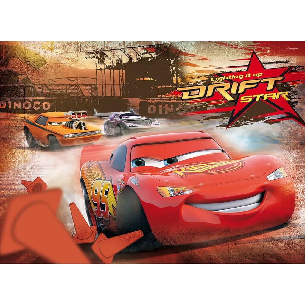 imagen de Cars 2 en 1 puzzle y libro para colorear de 250 piezas 50x35cm - Lisciani 2