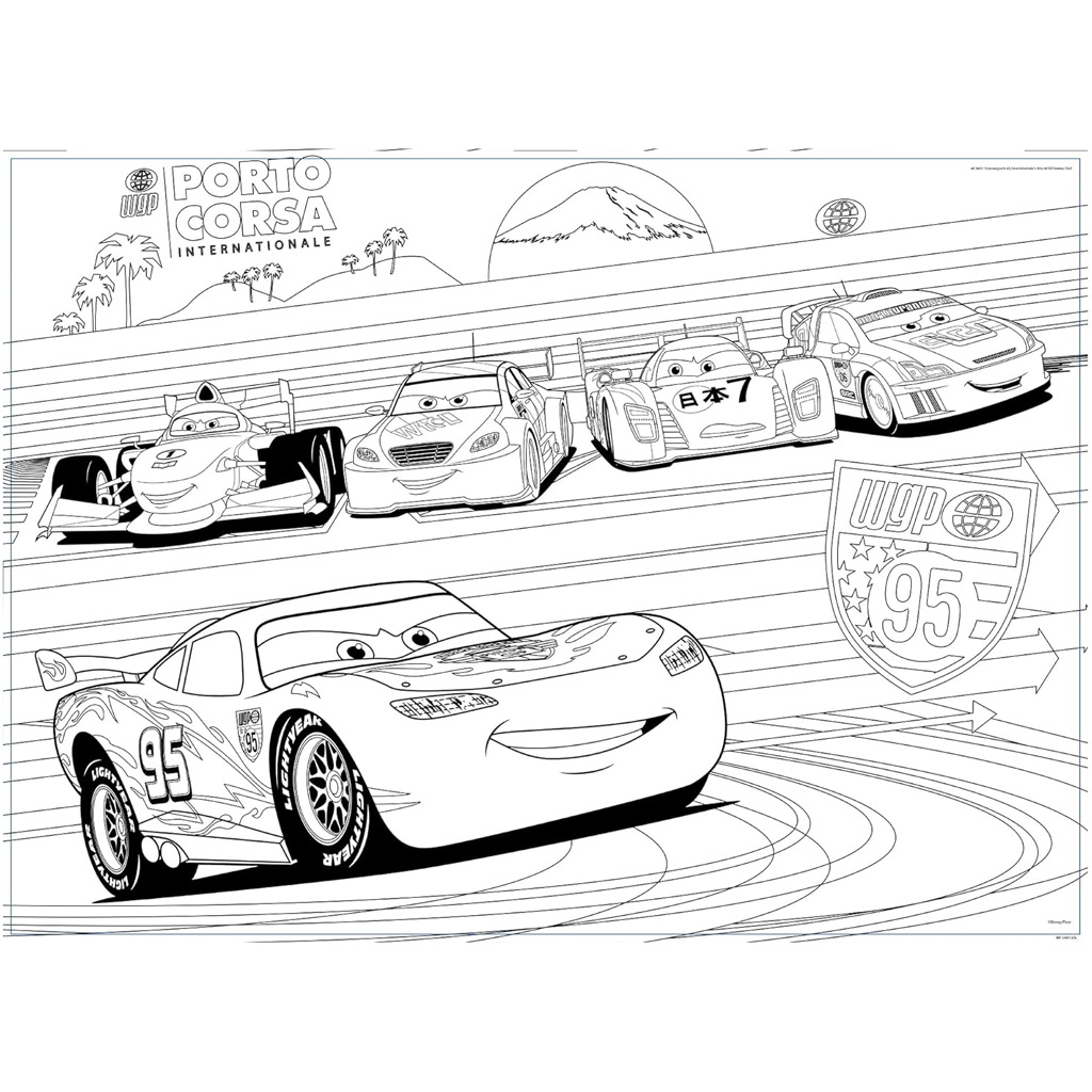 imagen de Cars 2 en 1 puzzle y libro para colorear de 60 piezas 50x35cm - Lisciani 3