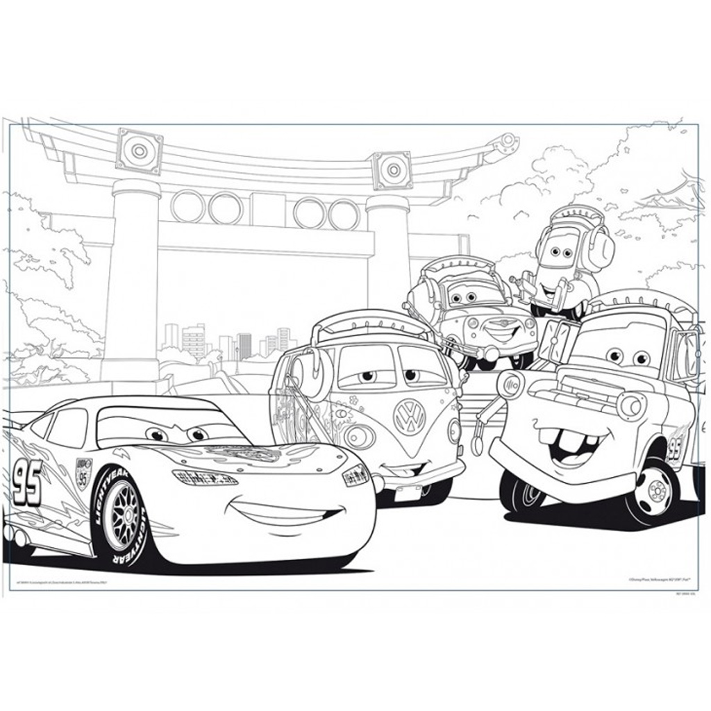 imagen de Cars 2 en 1 rompecabezas y libro para colorear de 108 piezas 50x35cm - Lisciani 3