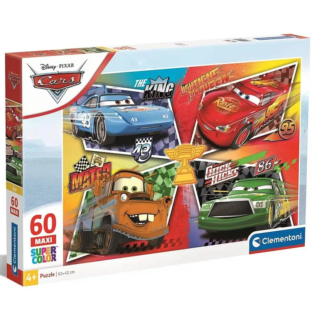 imagen de Cars: Maxi Super Color Puzzle de 60 piezas - Clementoni 1