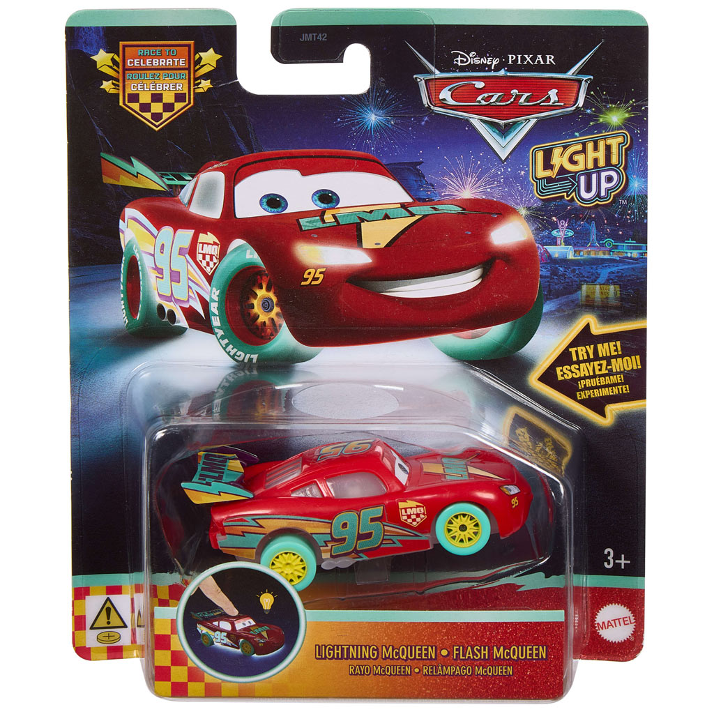 imagen de Cars Rayo McQueen coche de juguete iluminado 1/55 – Mattel 1