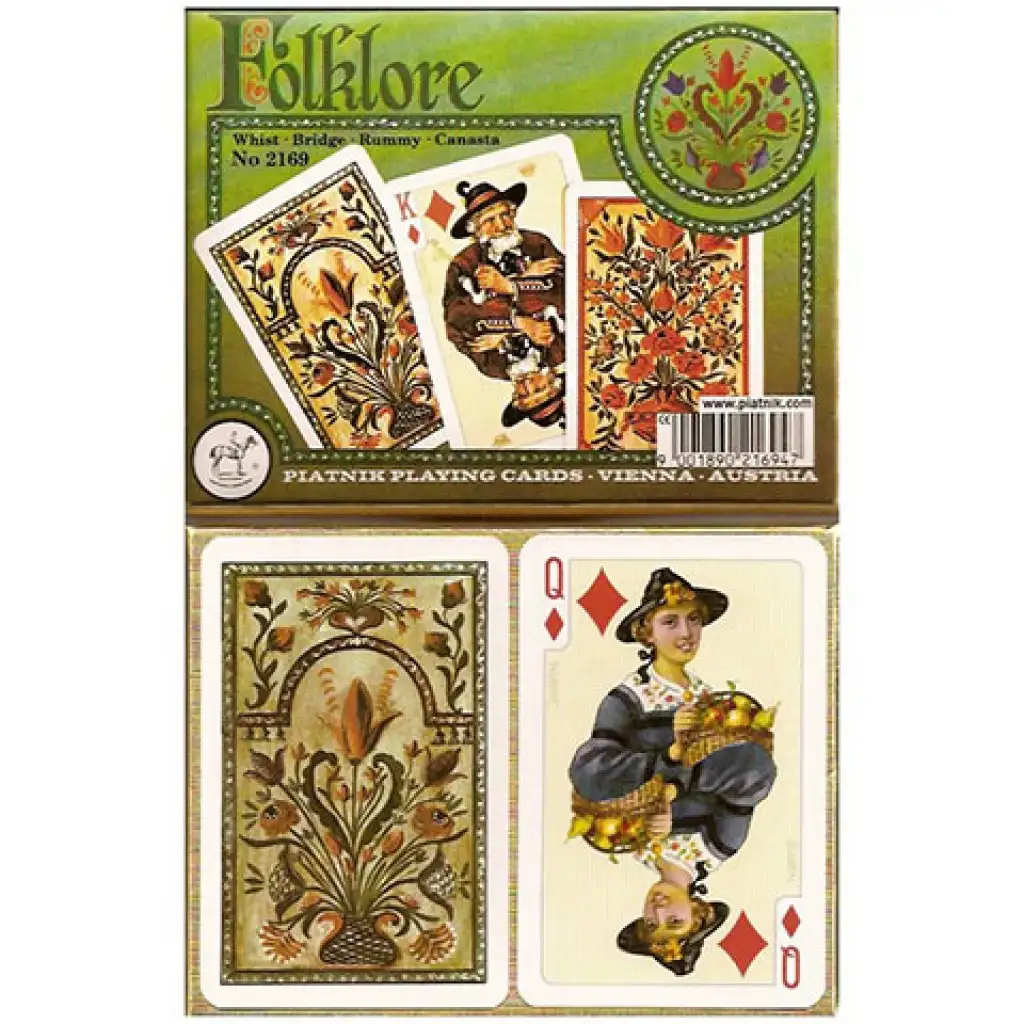 imagen de Carta de rummy de lujo - Folklore 2x55 cartas - Piatnik 1