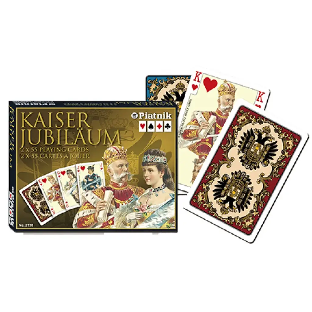 imagen de Carta de rummy de lujo - Kaiser Jubiläum 2x55 cartas - Piatnik 1