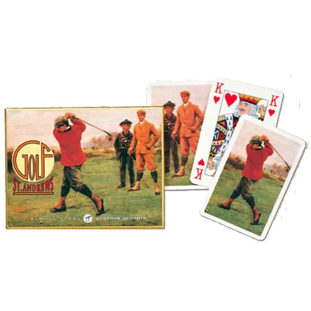 imagen de Cartas de rummy de artista - Niños golfistas 2x55 cartas - Piatnik 1