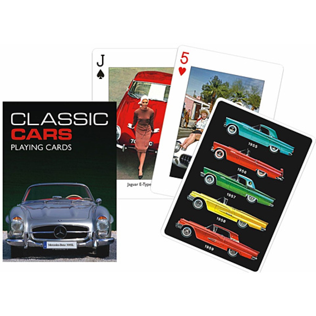 imagen de Cartas de rummy de coches clásicos de 55 cartas - Piatnik 1