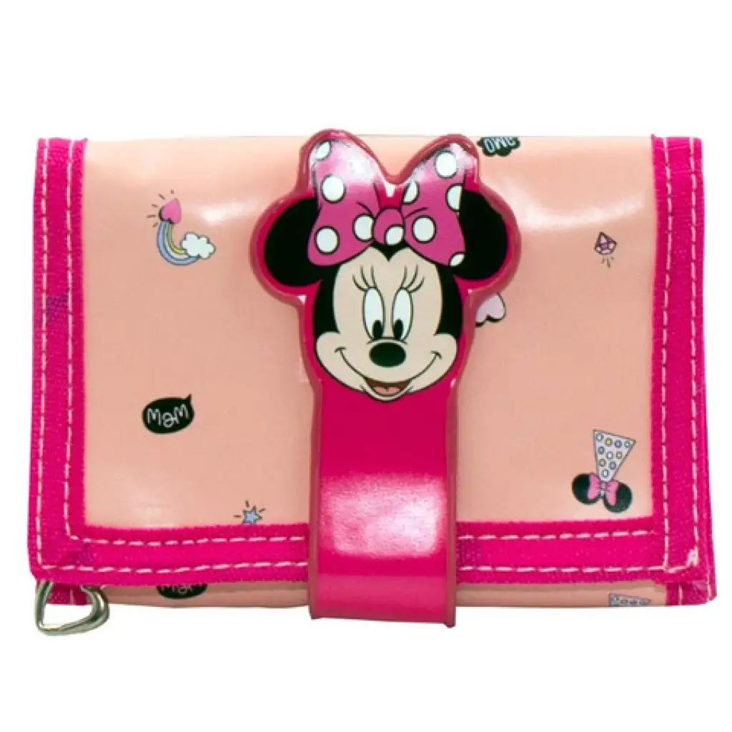 imagen de Cartera de Minnie Mouse en color durazno-rosa 13x8x26cm 1