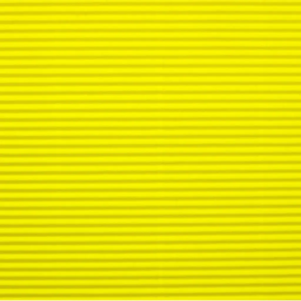 imagen de Cartón ondulado decorativo amarillo limón 3D B2 50x70cm 1ud 1