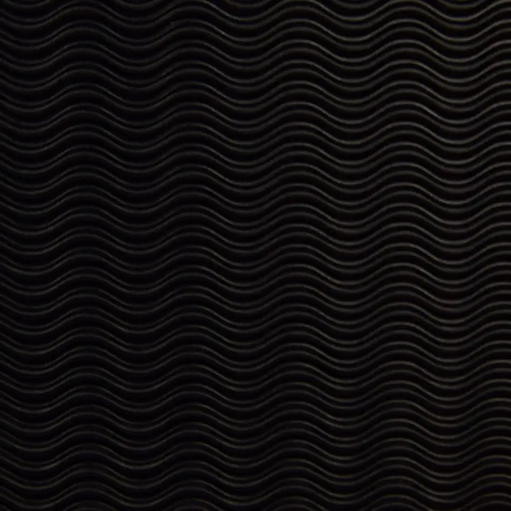 imagen de Cartón ondulado decorativo negro 3D B2 50x70cm 1ud 1