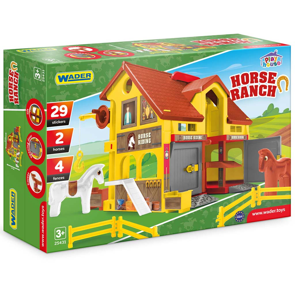 imagen de Casa de Juegos: Set de Establo con Caballos - Wader 1