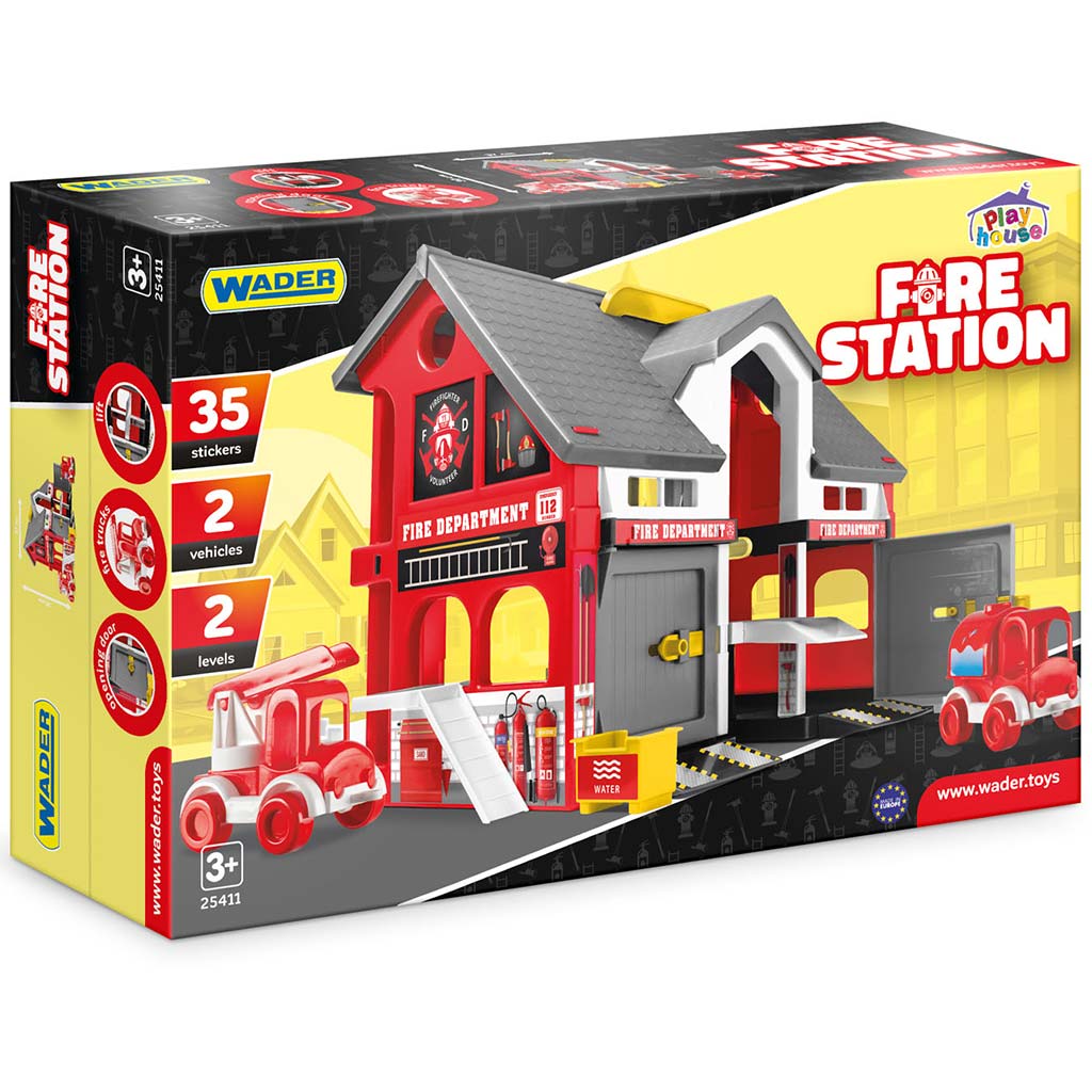imagen de Casa de Juegos: Set de Juguete de Bomberos con Vehículos - Wader 1