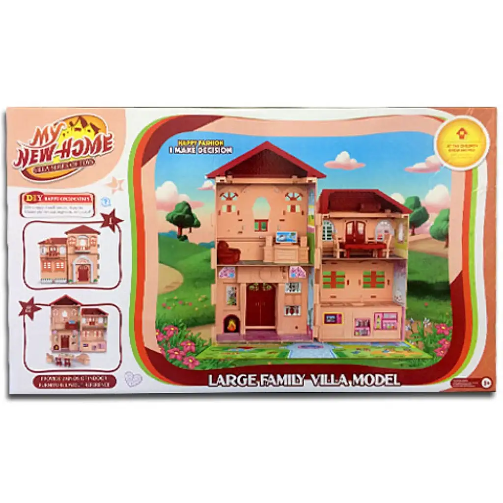 imagen de Casa de muñecas con muebles, luz y sonido 33x32cm 2
