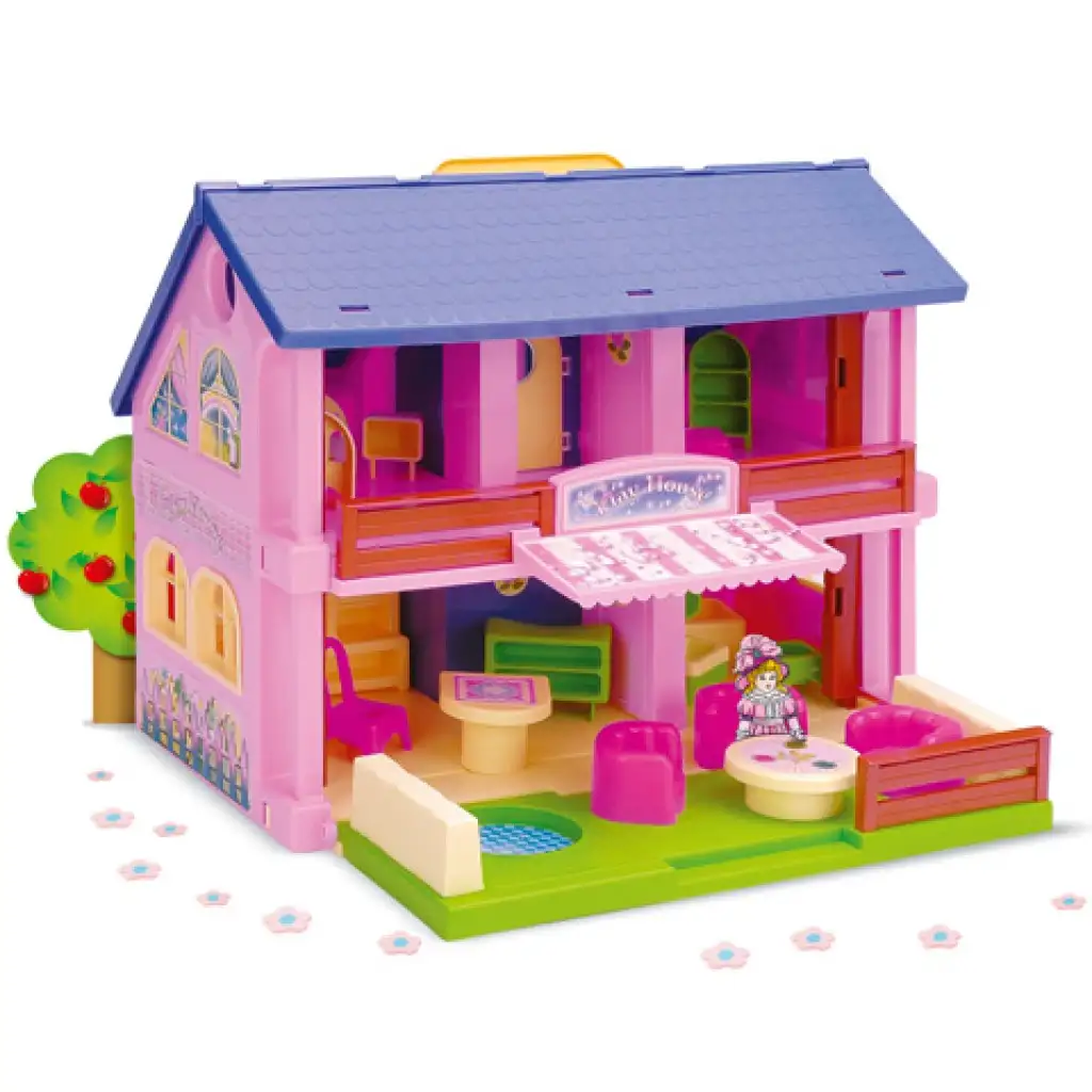 imagen de Casa de muñecas de 2 pisos con muebles - Wader 1