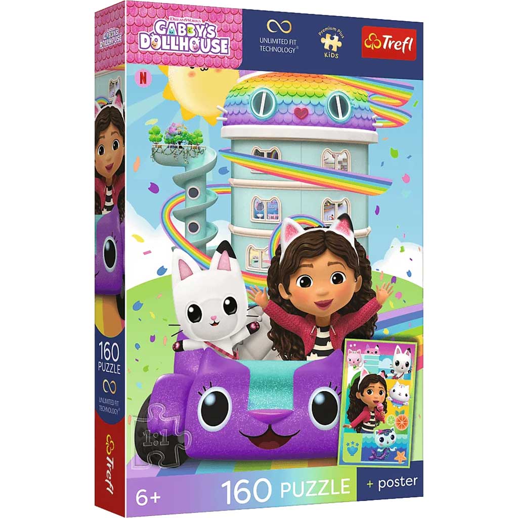 imagen de Casa de muñecas Gabi 160 piezas UFT con póster - Trefl 1
