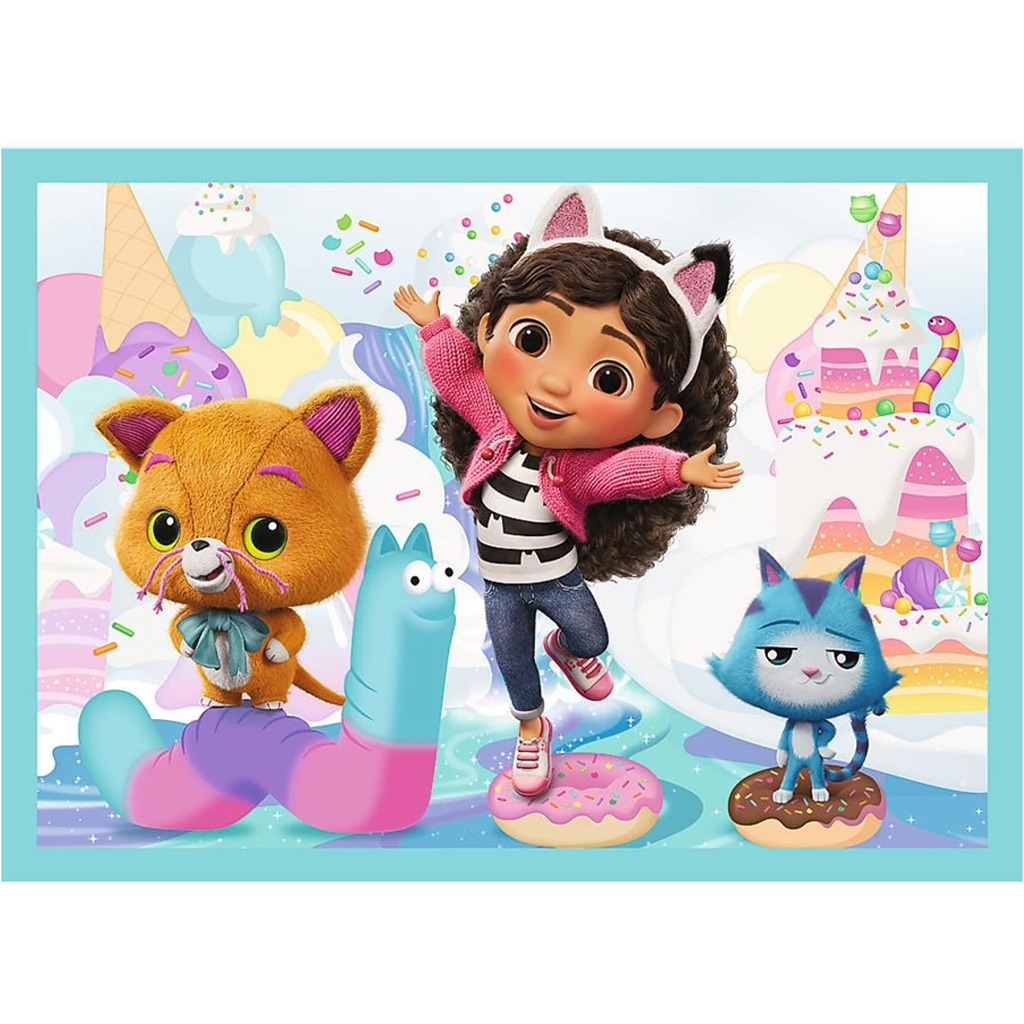 imagen de Casa de muñecas Gabi 4 en 1 puzzle de 35-48-54-70 piezas - Trefl 2