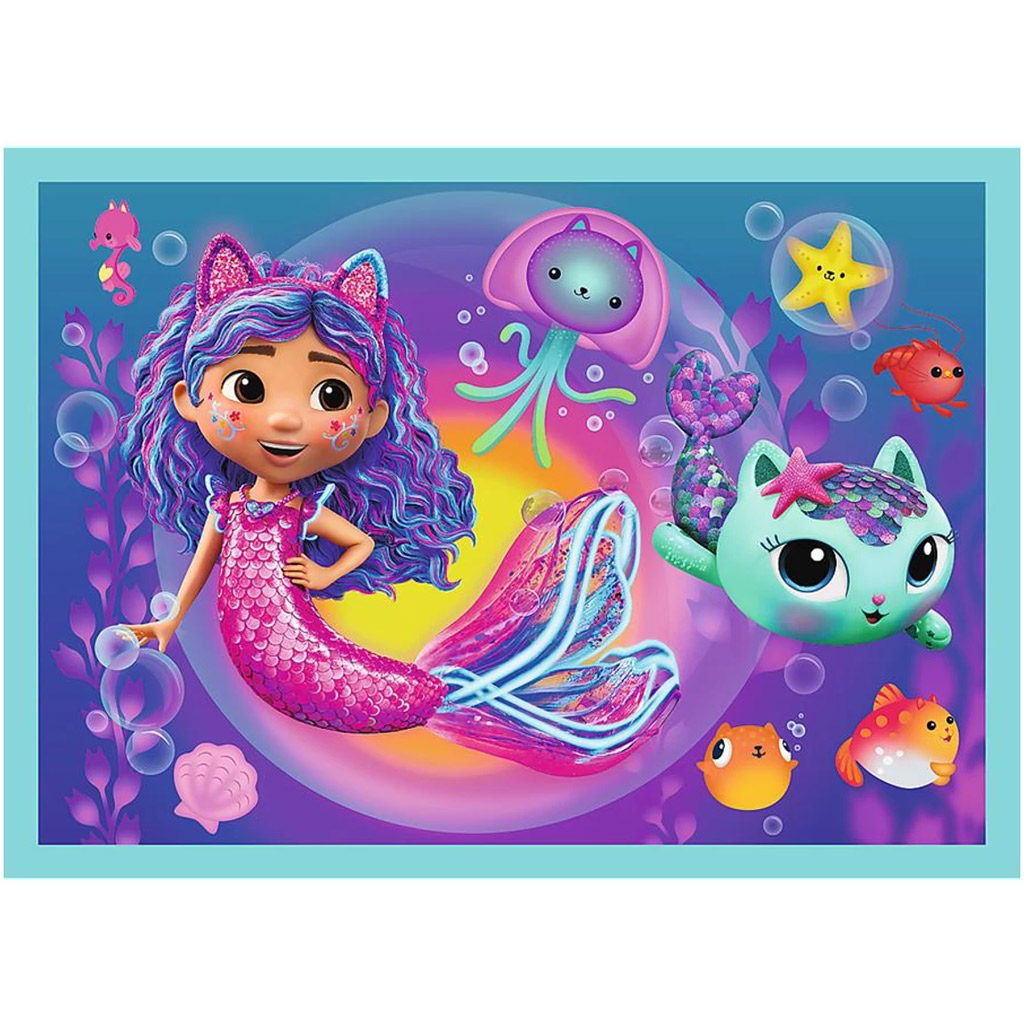 imagen de Casa de muñecas Gabi 4 en 1 puzzle de 35-48-54-70 piezas - Trefl 3