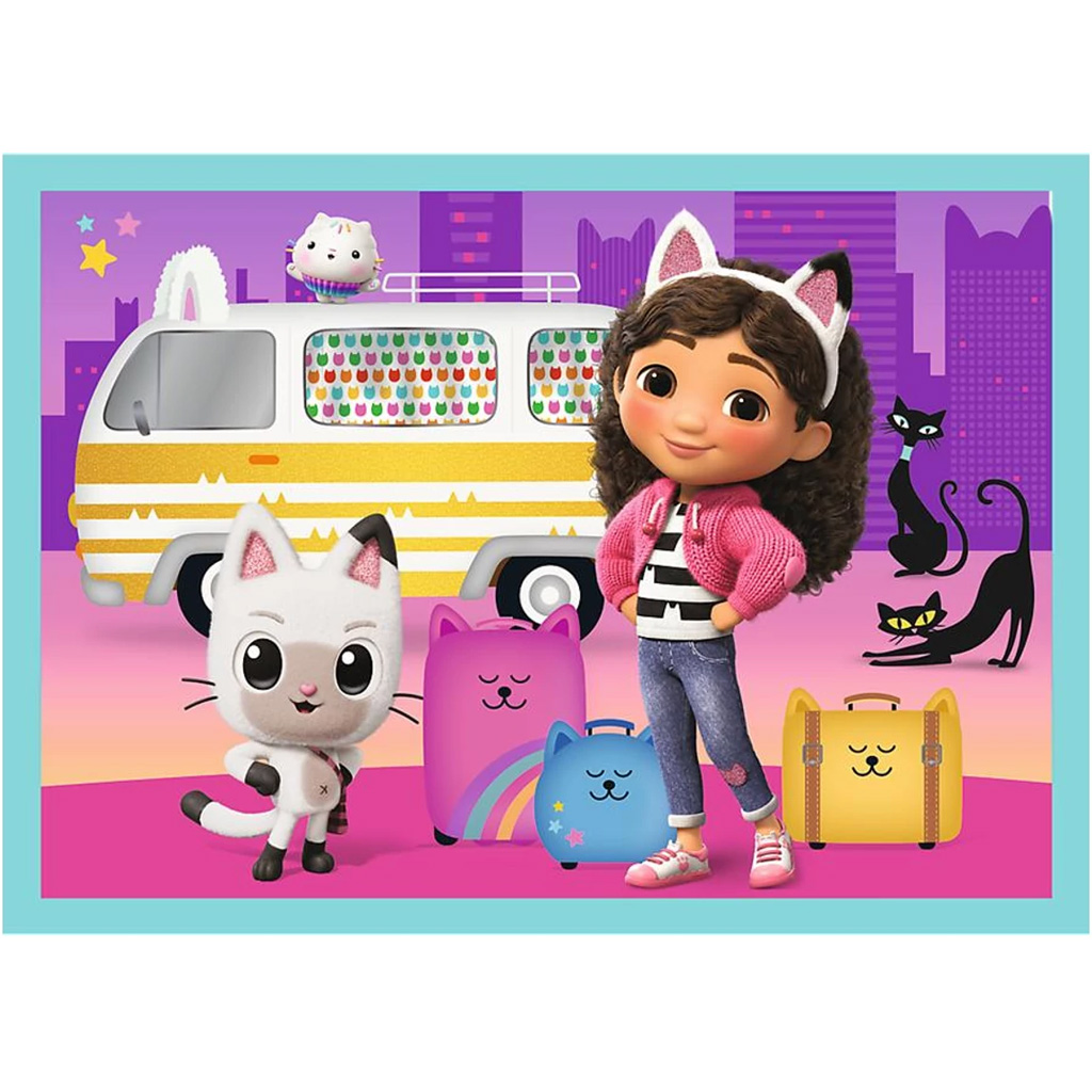 imagen de Casa de muñecas Gabi 4 en 1 puzzle de 35-48-54-70 piezas - Trefl 4