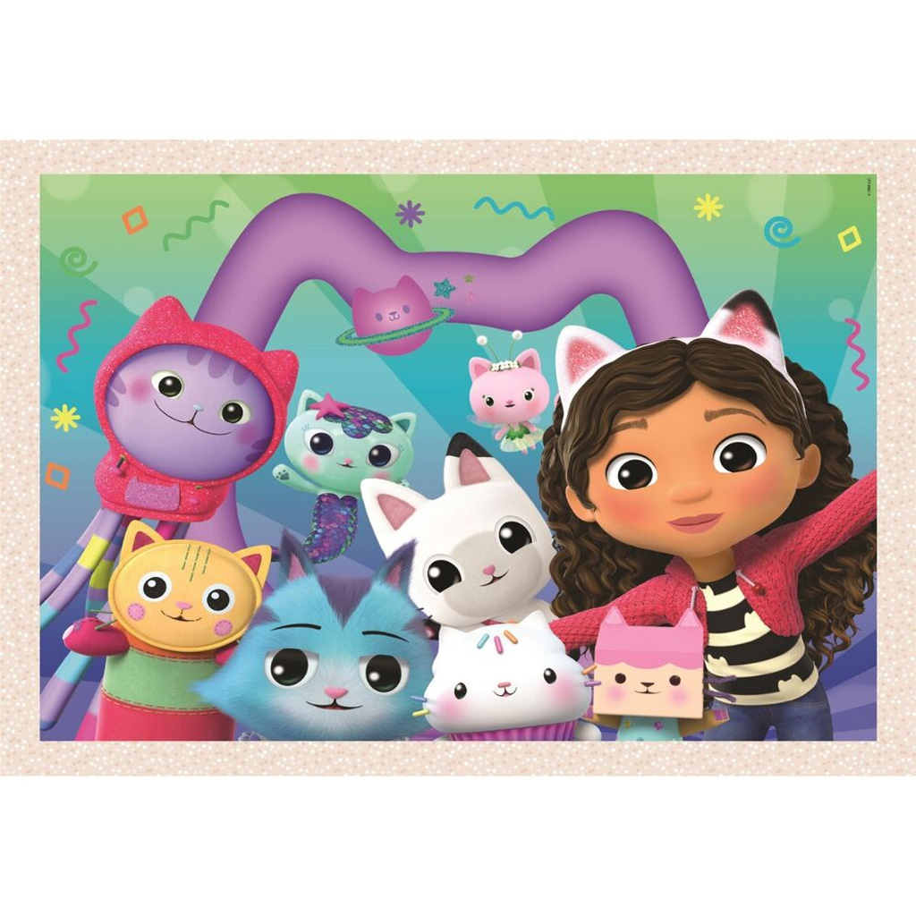 imagen de Casa de muñecas Gabi 4 en 1 Supercolor puzzle - Clementoni 2