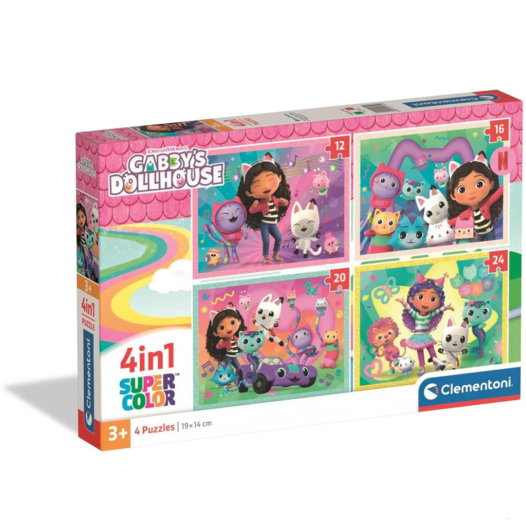 imagen de Casa de muñecas Gabi 4 en 1 Supercolor puzzle - Clementoni 1
