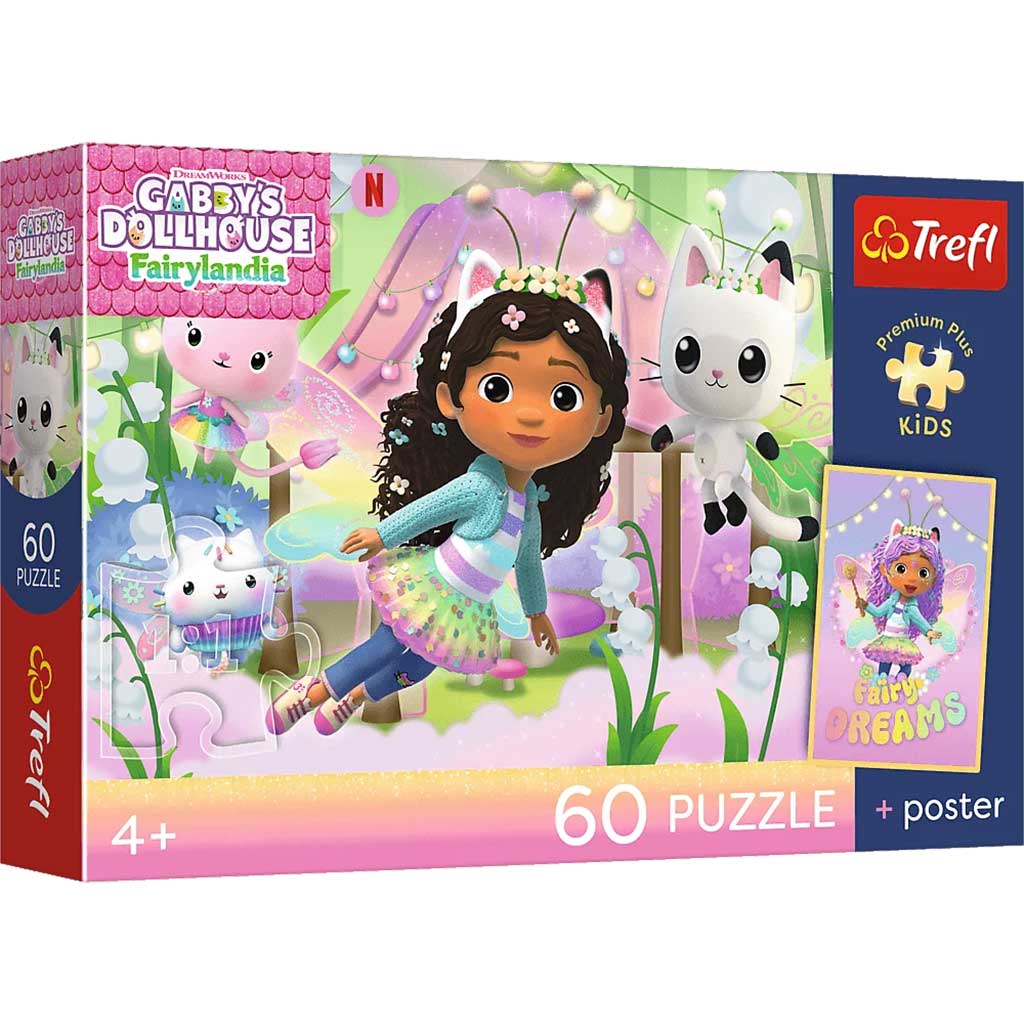 imagen de Casa de muñecas Gabi 60 piezas premium plus kids con póster - Trefl 1