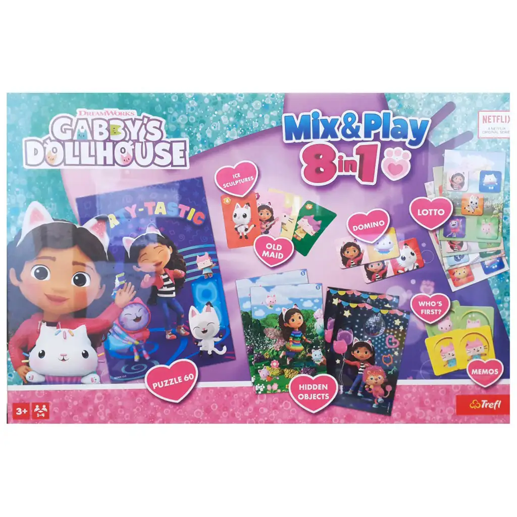imagen de Casa de muñecas Gabi colección de juegos 8 en 1 - Trefl 1