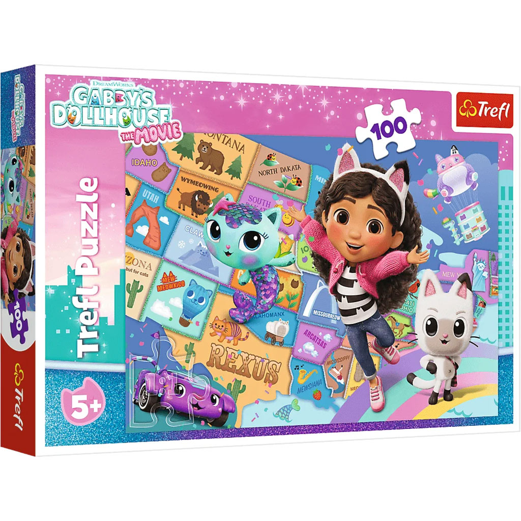 imagen de Casa de muñecas Gabi La película puzzle de 100 piezas - Trefl 1