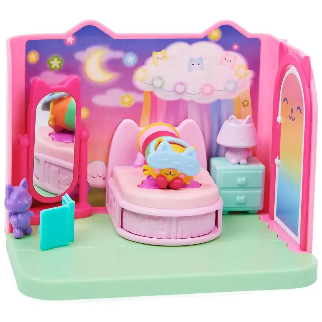 imagen de Casa de muñecas Gabi: Set de dormitorio Pillow Cat con accesorios - Spin Master 2