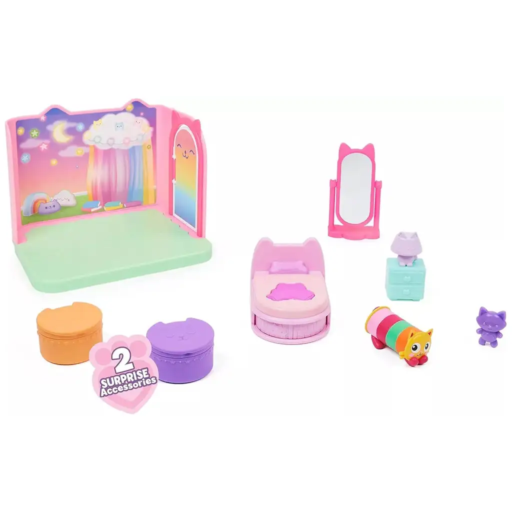 imagen de Casa de muñecas Gabi: Set de dormitorio Pillow Cat con accesorios - Spin Master 3
