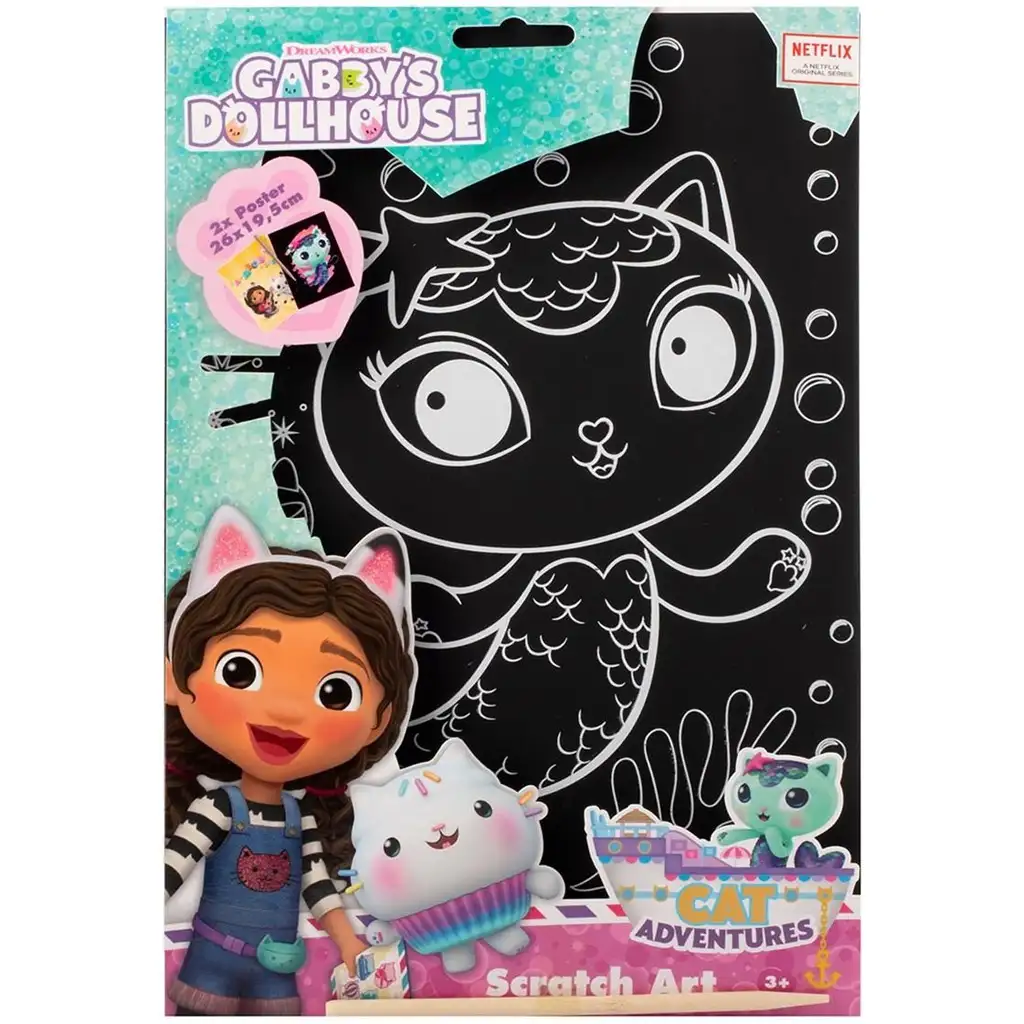 imagen de Casa de muñecas Gabi: Set de póster para crear rasguños de imágenes de 2 piezas 1