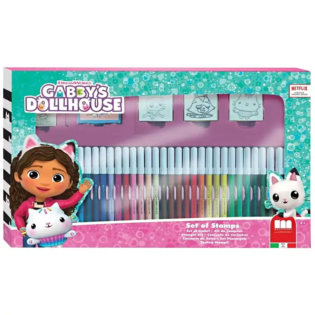 imagen de Casa de muñecas Gabi set de sellos de 36 piezas con rotuladores - Multiprint 1