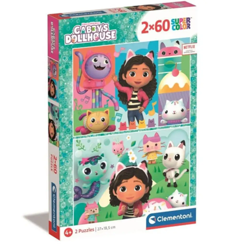 imagen de Casa de muñecas Gabi Supercolor puzzle de 2x60 piezas - Clementoni 1