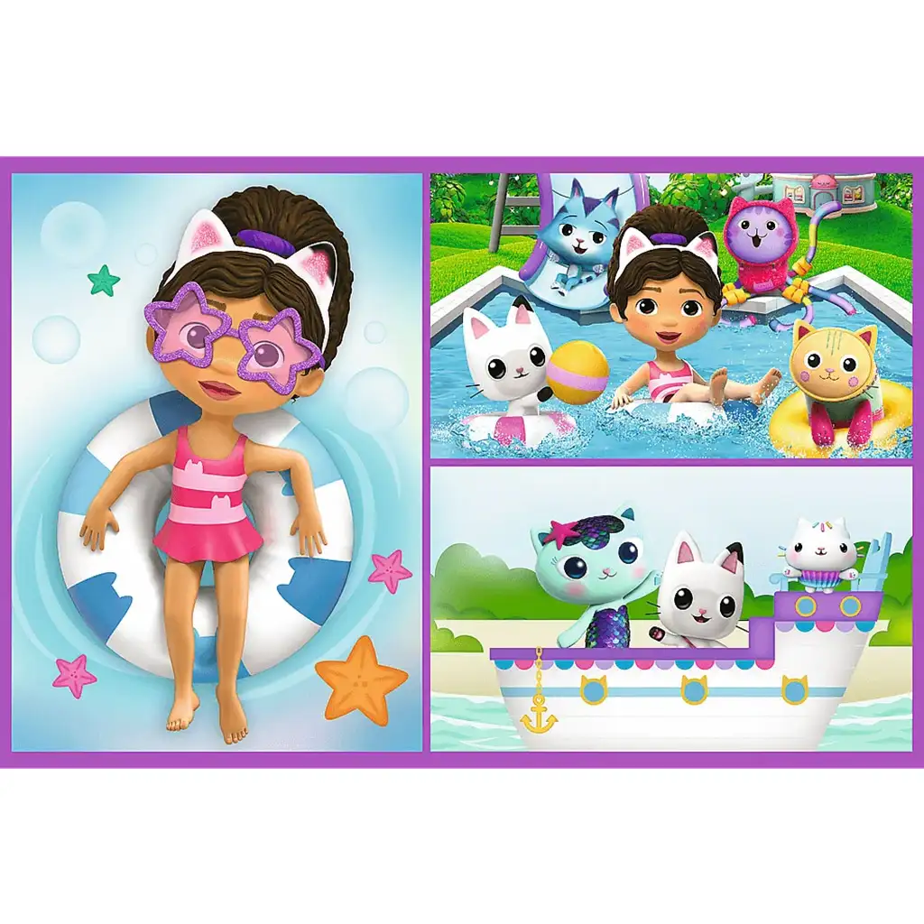 imagen de Casa de muñecas Gabi un día de juego puzzle de 2x70 piezas - Trefl 2