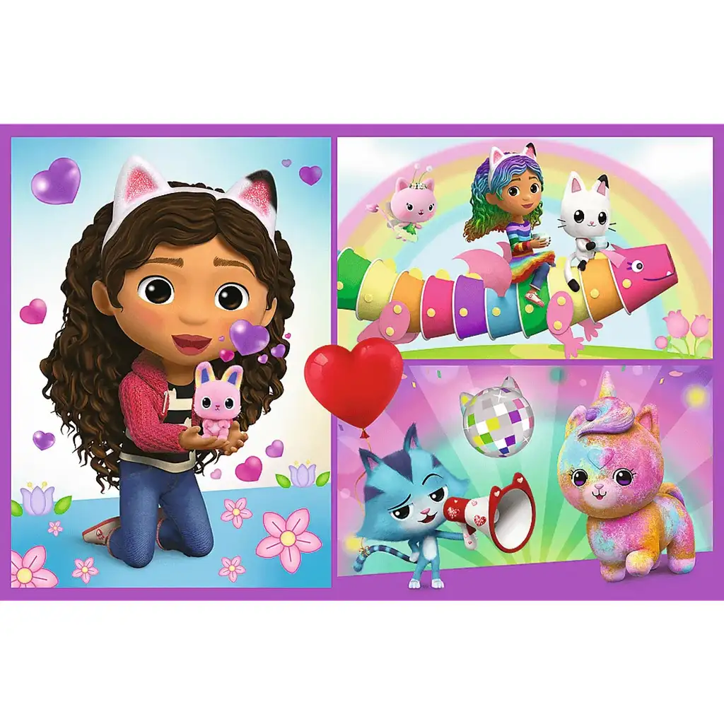 imagen de Casa de muñecas Gabi un día de juego puzzle de 2x70 piezas - Trefl 3